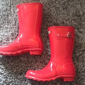Coral pink hunter boots in AMAZING condition